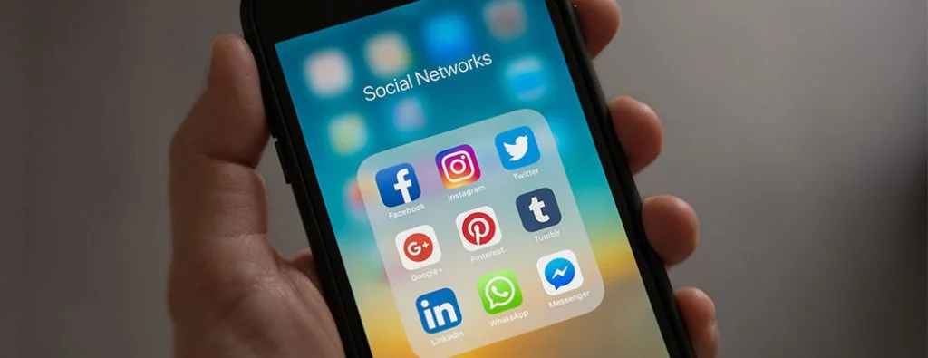 App di social media su un telefono