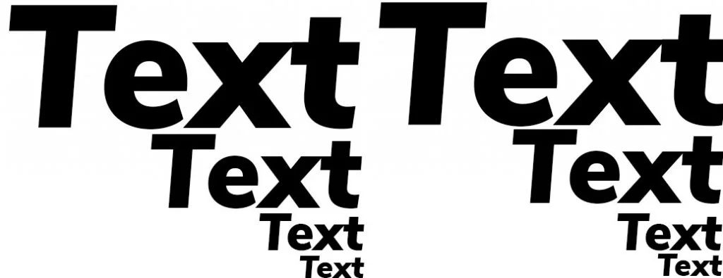 Текст повторяется разным размером шрифта