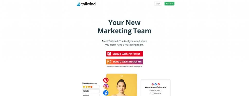 Pagina de pornire Tailwind