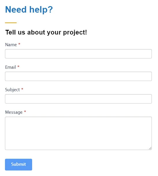 Modulo di contatto WebCitz