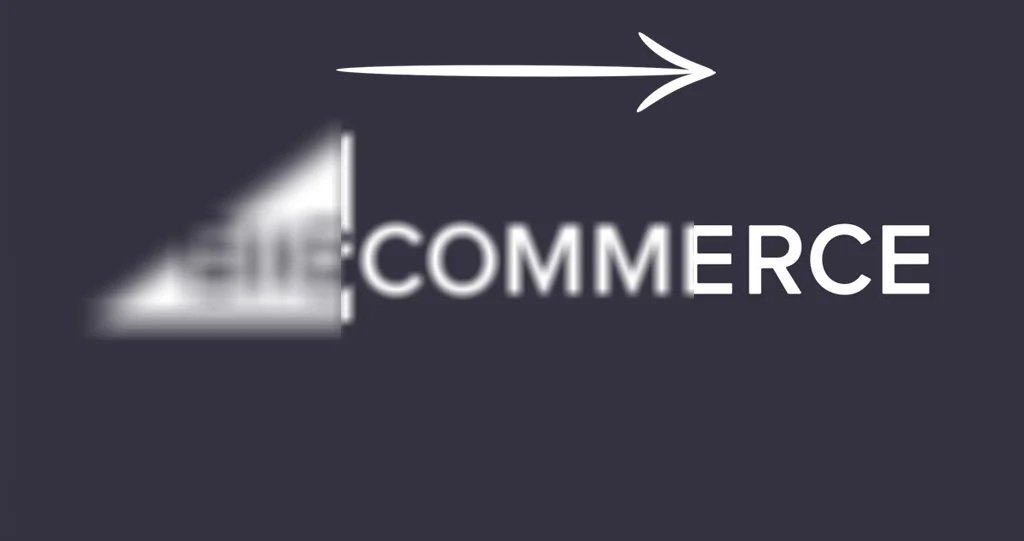 logo-ul BigCommerce neclar cu o săgeată deasupra acestuia