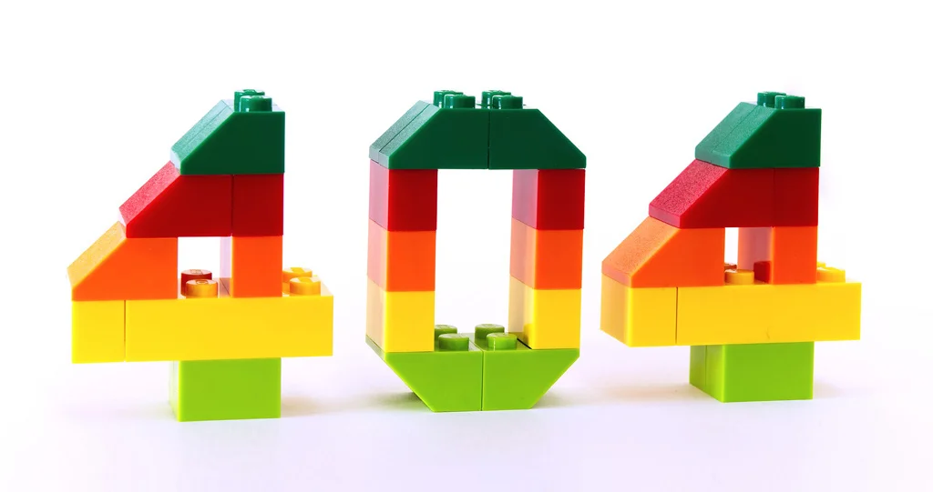 404 scris folosind legouri