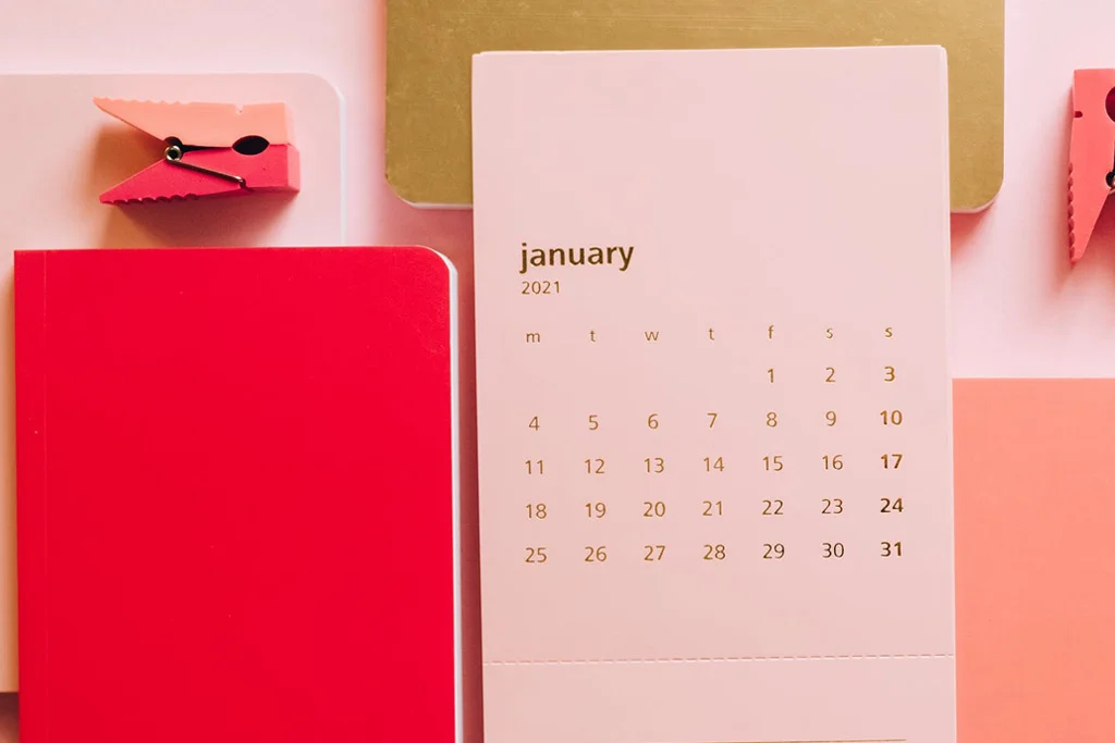 التقويم على المكتب