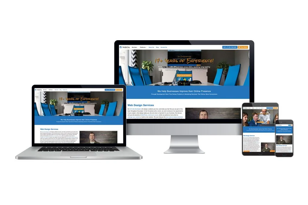 WebCitz Homepage su più dispositivi