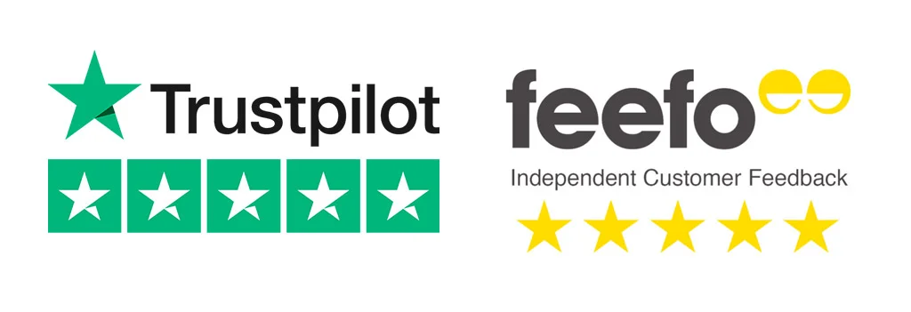 Feefo 标志和信任飞行员标志