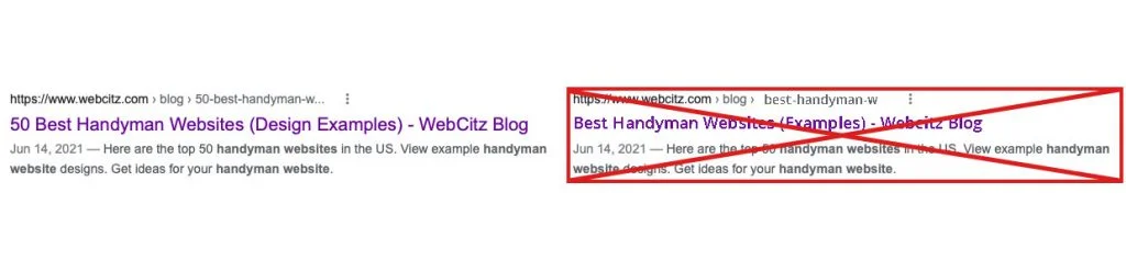 そのうちの1つに赤いxが付いた2つの重複するWebサイト