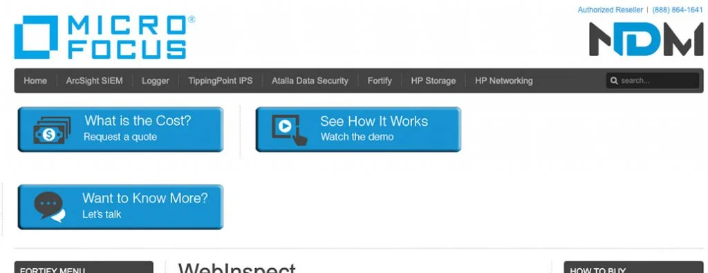 MicroFocusホームページ