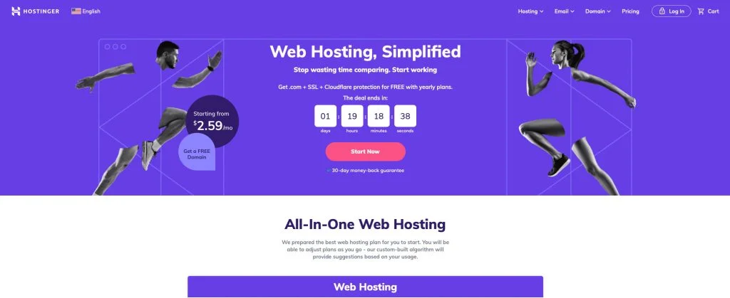 호스팅어 홈페이지