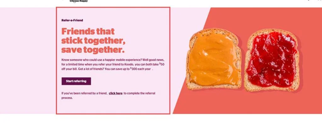 在主頁上提供推薦計劃的網站