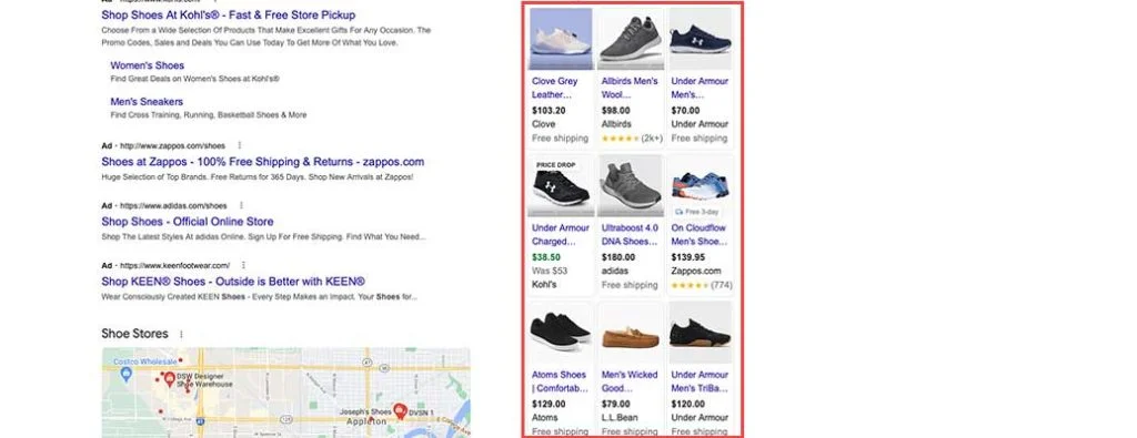 谷歌廣告購物突出顯示