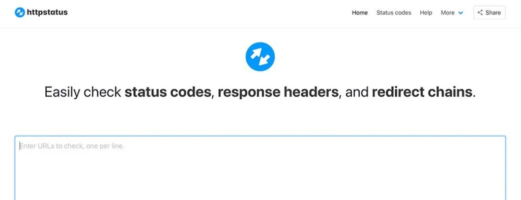 HTTP 상태 코드 검사기 홈페이지