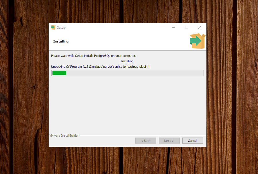 postgresql 安装进度