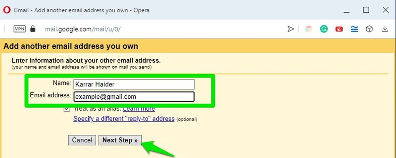 新しいメールアドレスを追加する