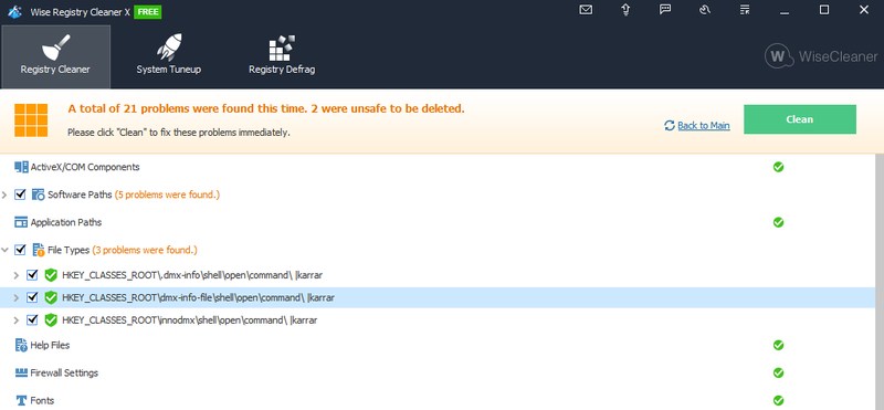 Мудрый очиститель реестра