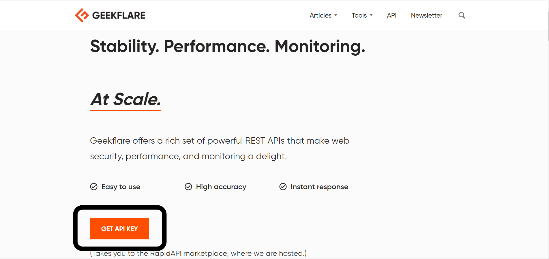 API 키 가져오기 버튼