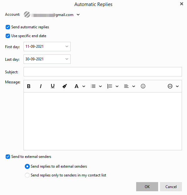 автоматические ответы клиента eM