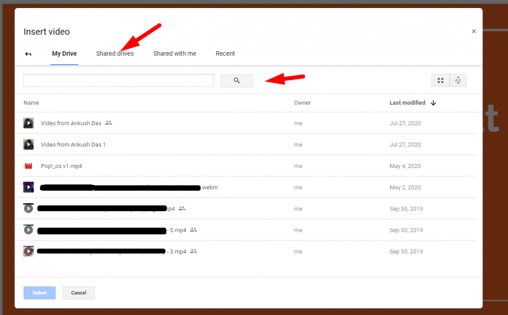 Google слайды встроить видео