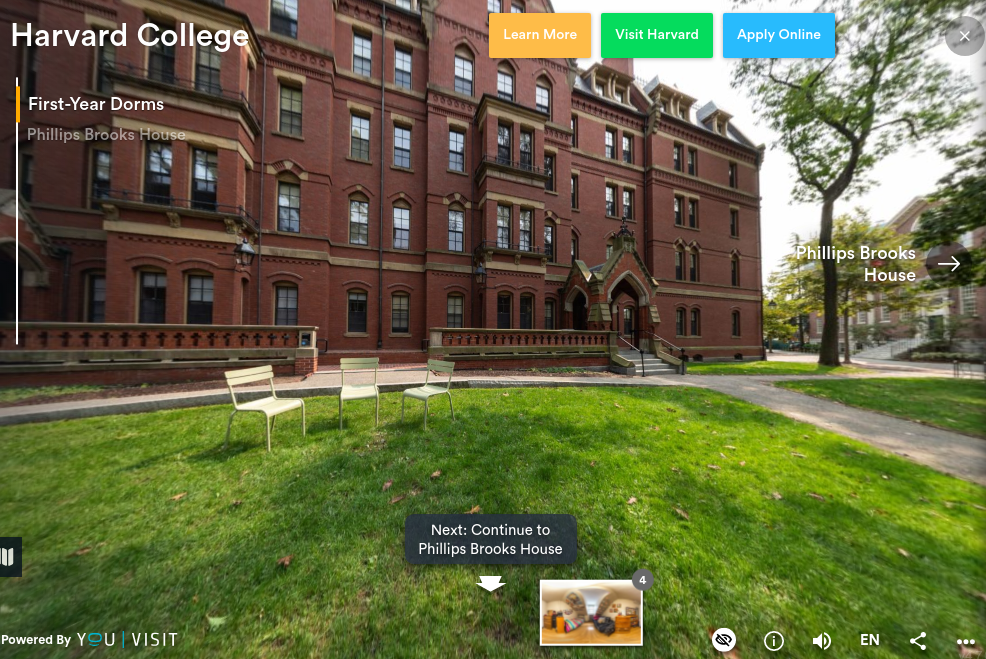ハーバードバーチャルツアー-魅力的なコンテンツ