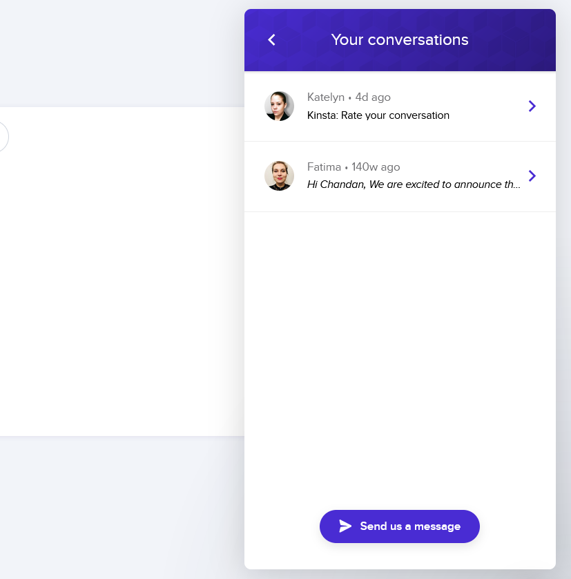 kinsta สนับสนุน