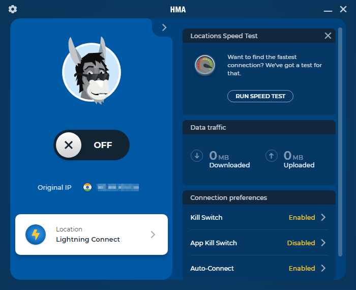 Dasbor pengguna Hidemyass