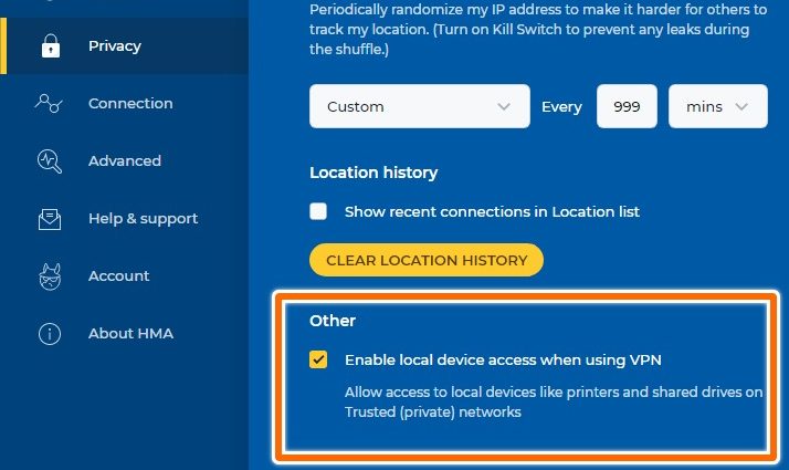 berbagi file selama vpn