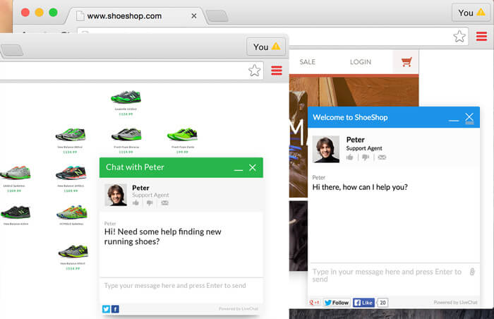 fereastră de chat live