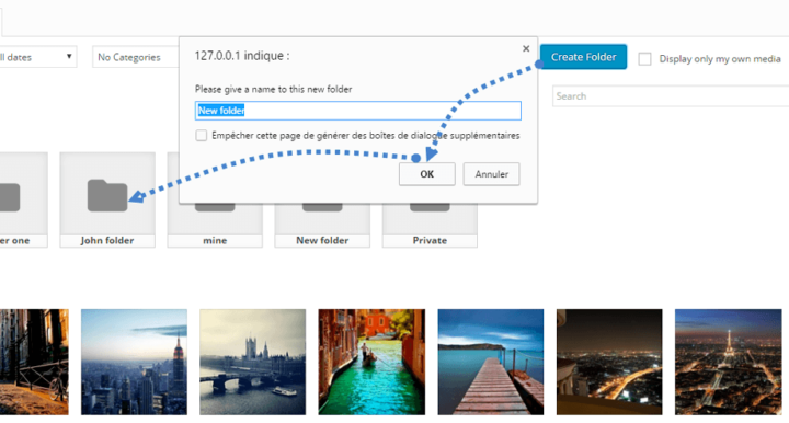 Configurați folderul media WP