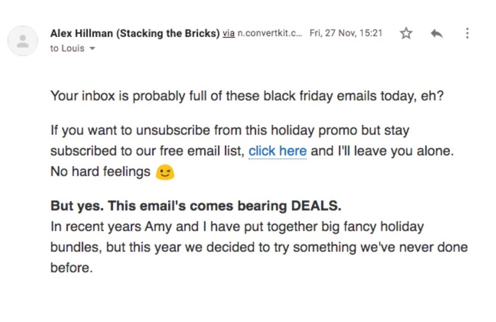 Przykład rezygnacji z newslettera SparkLoop