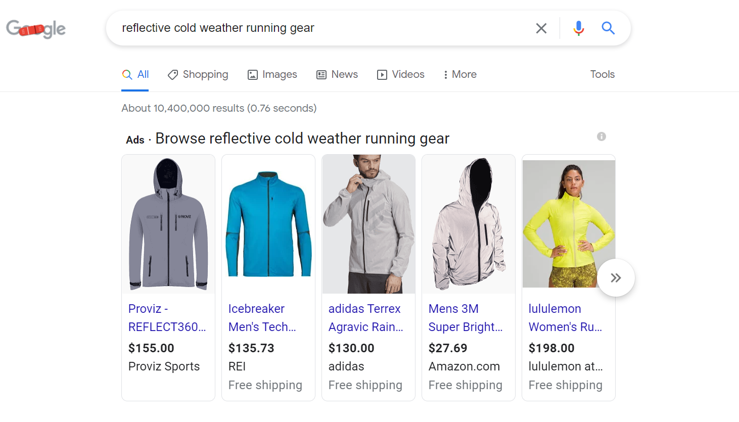 Contoh kata kunci ekor panjang dari pencarian google
