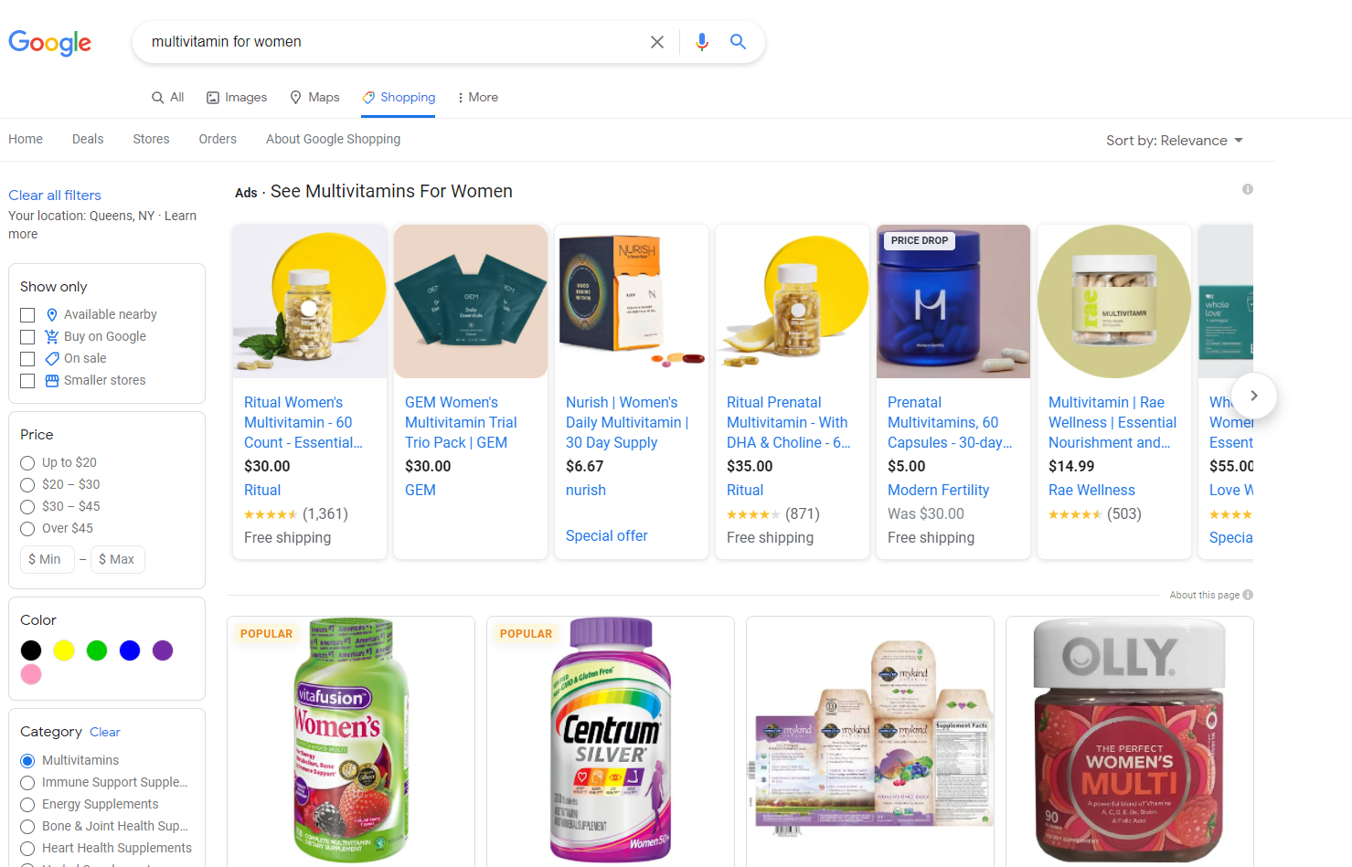 Hasil pencarian di Google untuk multivitamin untuk wanita