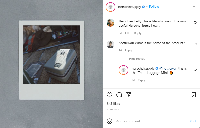 あなたのコメントに従事する