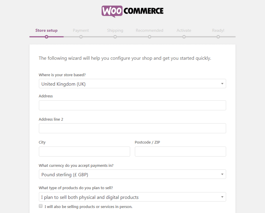 Configurarea pluginului Woocommerce