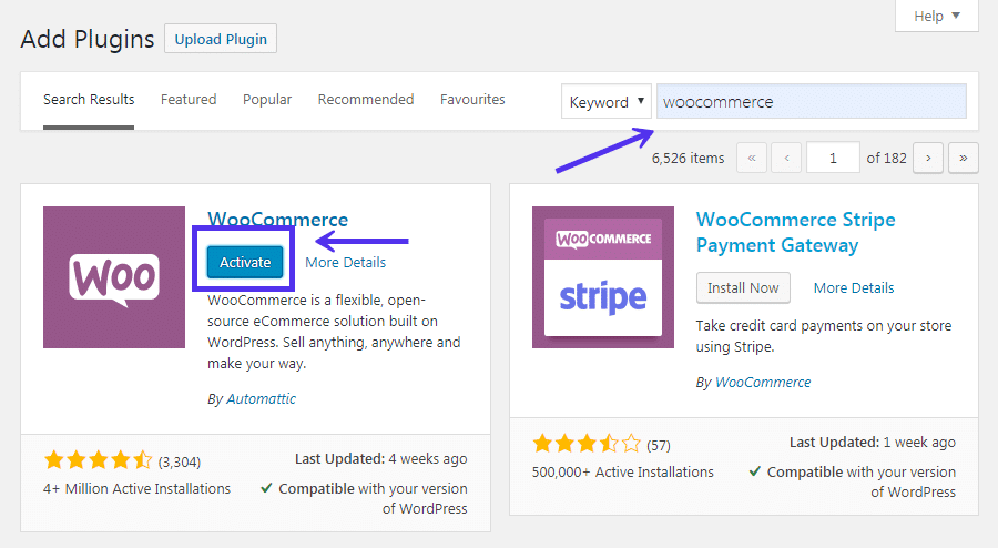Woocommerce Adăugați pluginuri