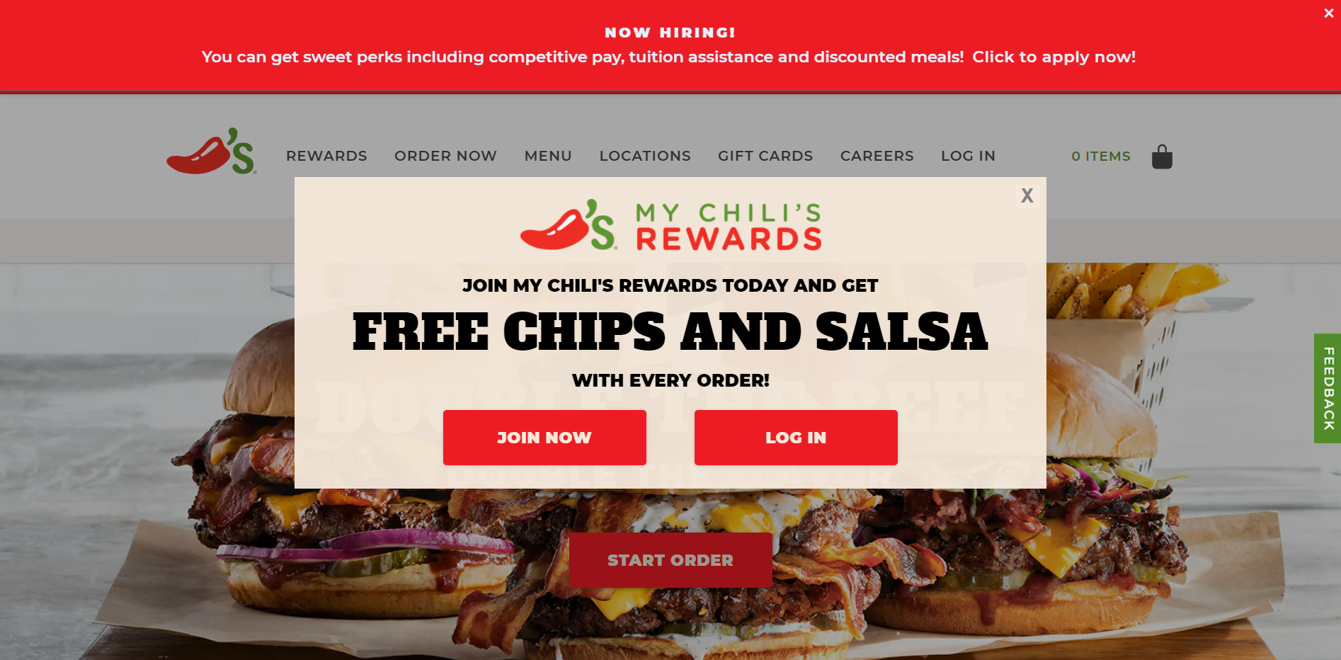 來自辣椒的視覺吸引力彈出消息