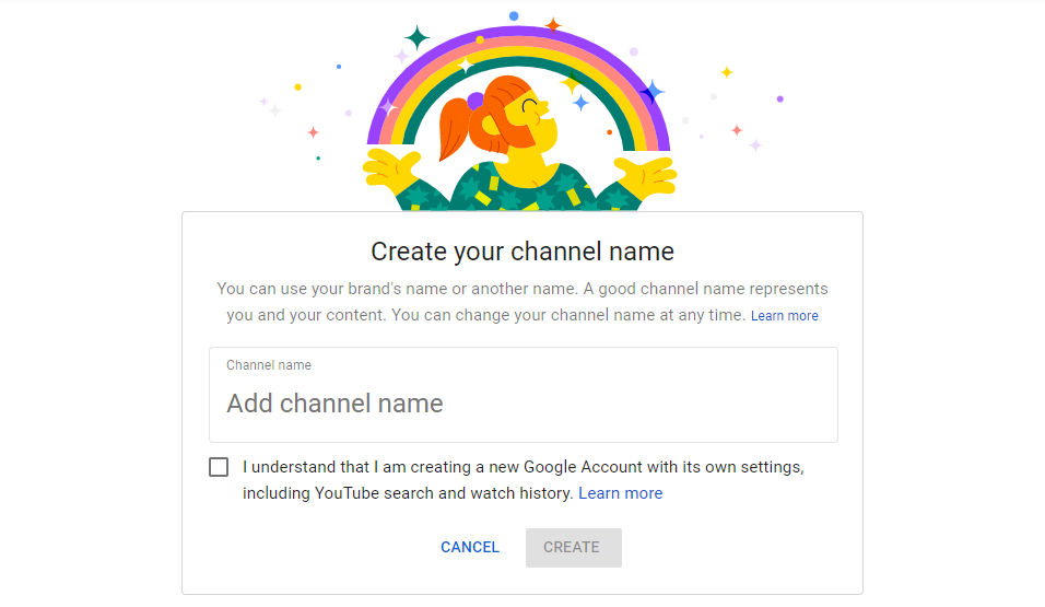 Erstellen Sie Ihren Kanalnamen