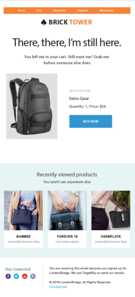 废弃的购物车电子邮件