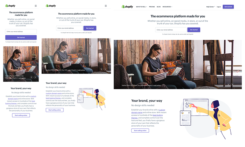 Beispiele für responsive Website-Designs