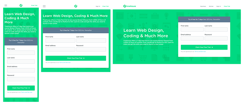 Beispiele für responsives Website-Design