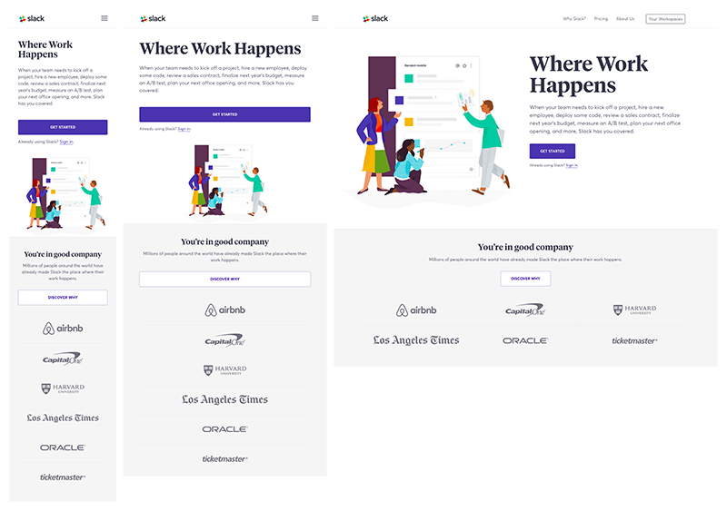 Beispiele für responsives Website-Design