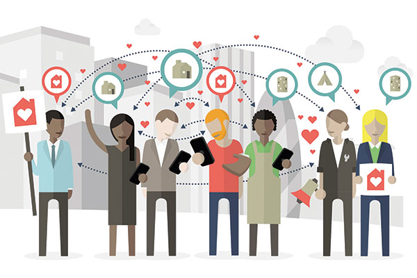 mercato comunitario dell'economia della condivisione