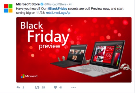 exemplu de campanie de vinerea neagră