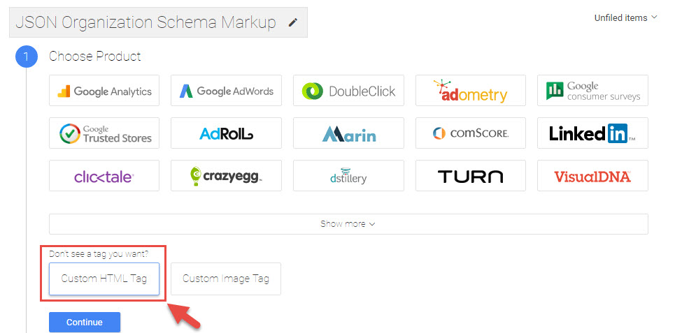 حدد علامة HTML المخصصة
