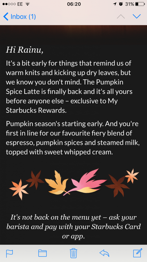 ستاربكس-هالوين-البريد الإلكتروني