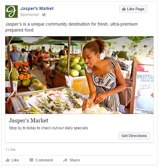 Iklan lokasi Facebook