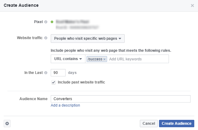 Audiens Facebook untuk pengonversi