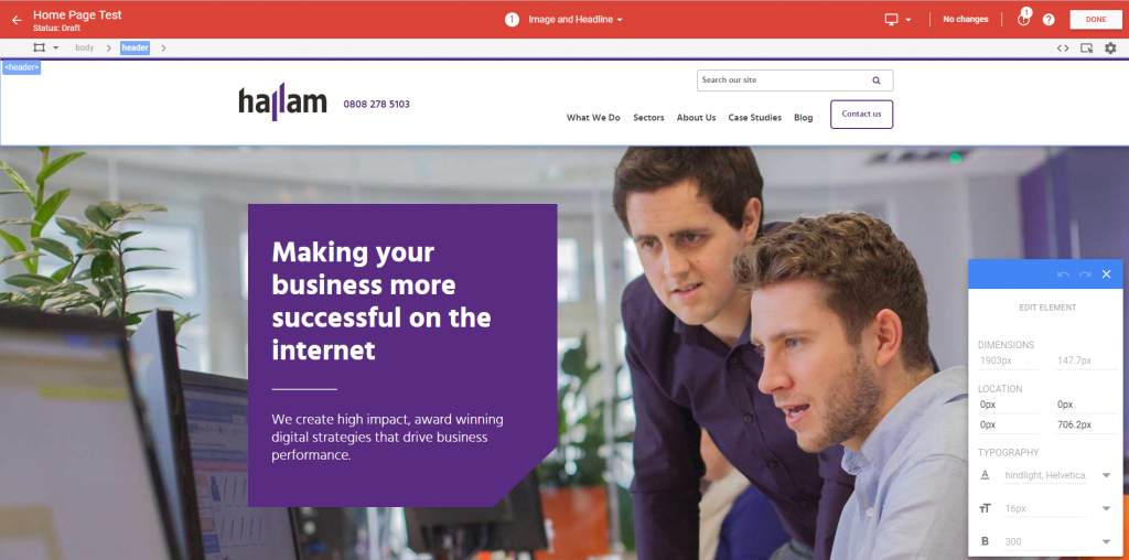 hallam-internet-google-optimize