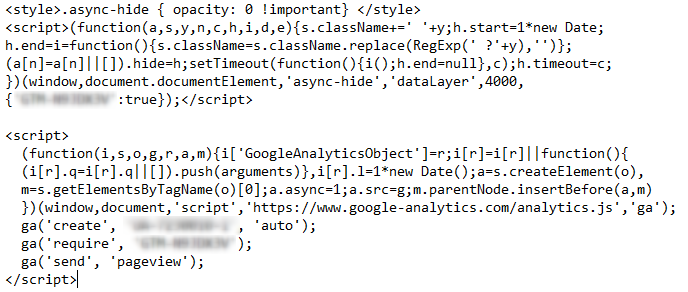 google-optimize-tracking-code