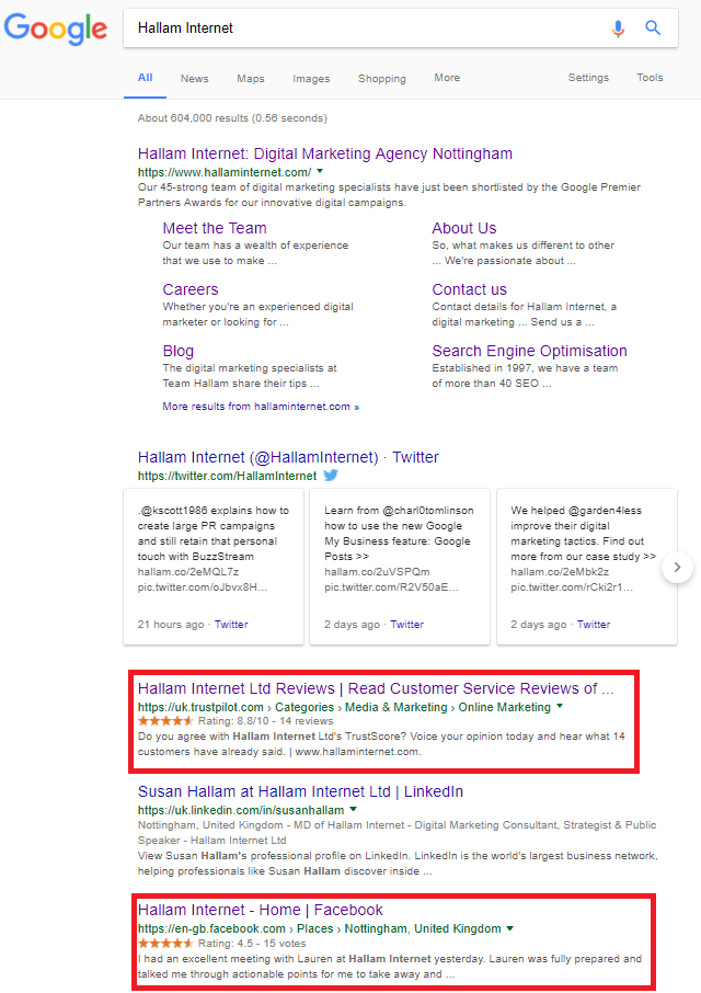 Bewertungen von Drittanbietern