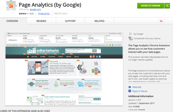 グーグルアナリティクス拡張機能