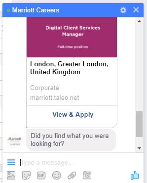 메리어트 챗봇 채용 결과